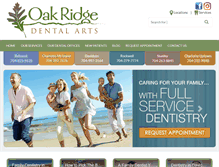 Tablet Screenshot of oakridgedentalarts.com